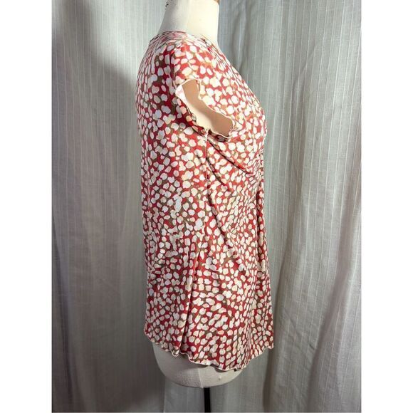 Abstract Print Ruched Sleeveless Blouse - Size L - Picture 5 of 5
